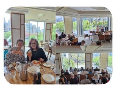 Carers enjoying a lunch gathering at the Langham Hotel in Melbourne