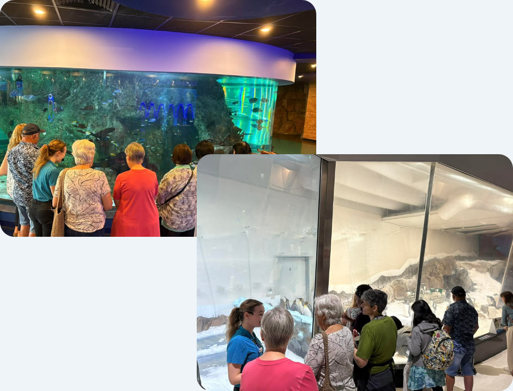 BrainLink carers enjoying a day at Melbourne Aquarium.